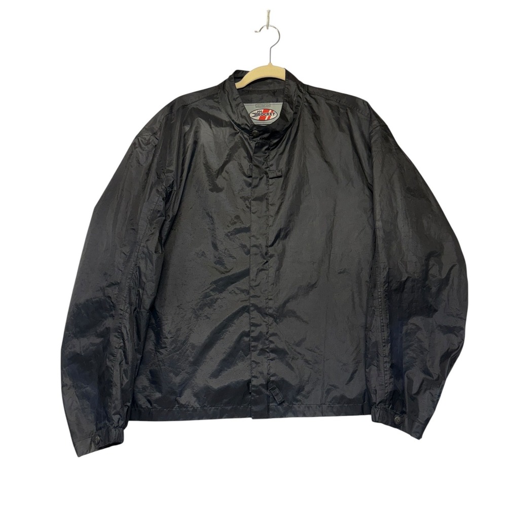 Joe Rocket Mens XL Black Windbreaker Motorcycle Jacket Full‎ Zip Lightweight XL
